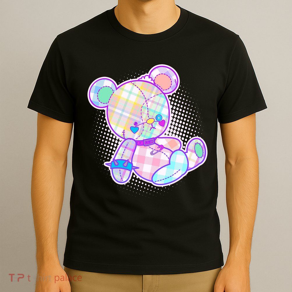 Pastel Kawaii Cute Goth Punk Teddy Bear T-Shirt