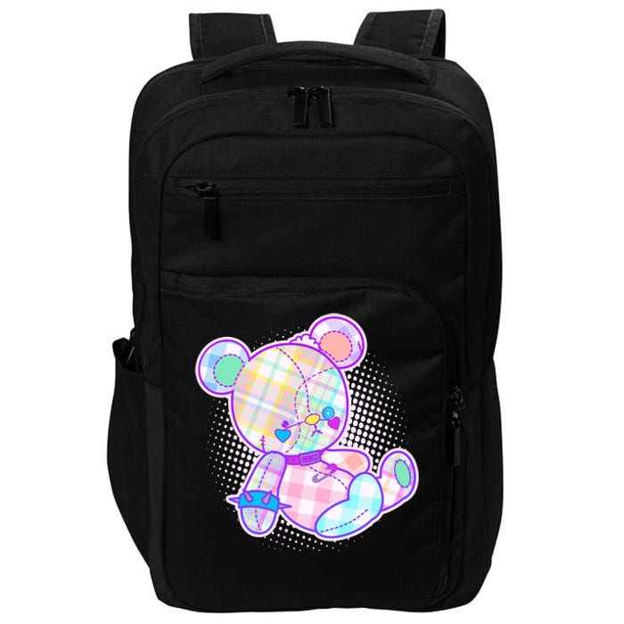 Pastel Kawaii Cute Goth Punk Teddy Bear Impact Tech Backpack