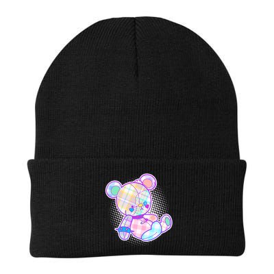 Pastel Kawaii Cute Goth Punk Teddy Bear Beanie