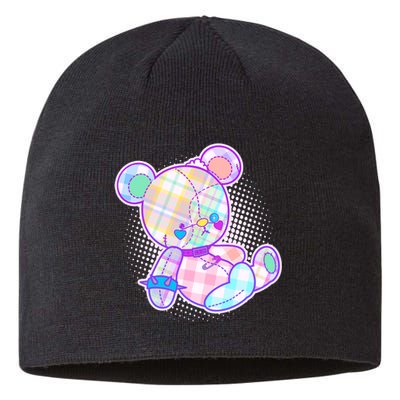 Pastel Kawaii Cute Goth Punk Teddy Bear Sustainable Beanie