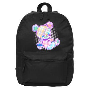 Pastel Kawaii Cute Goth Punk Teddy Bear 16 in Basic Backpack