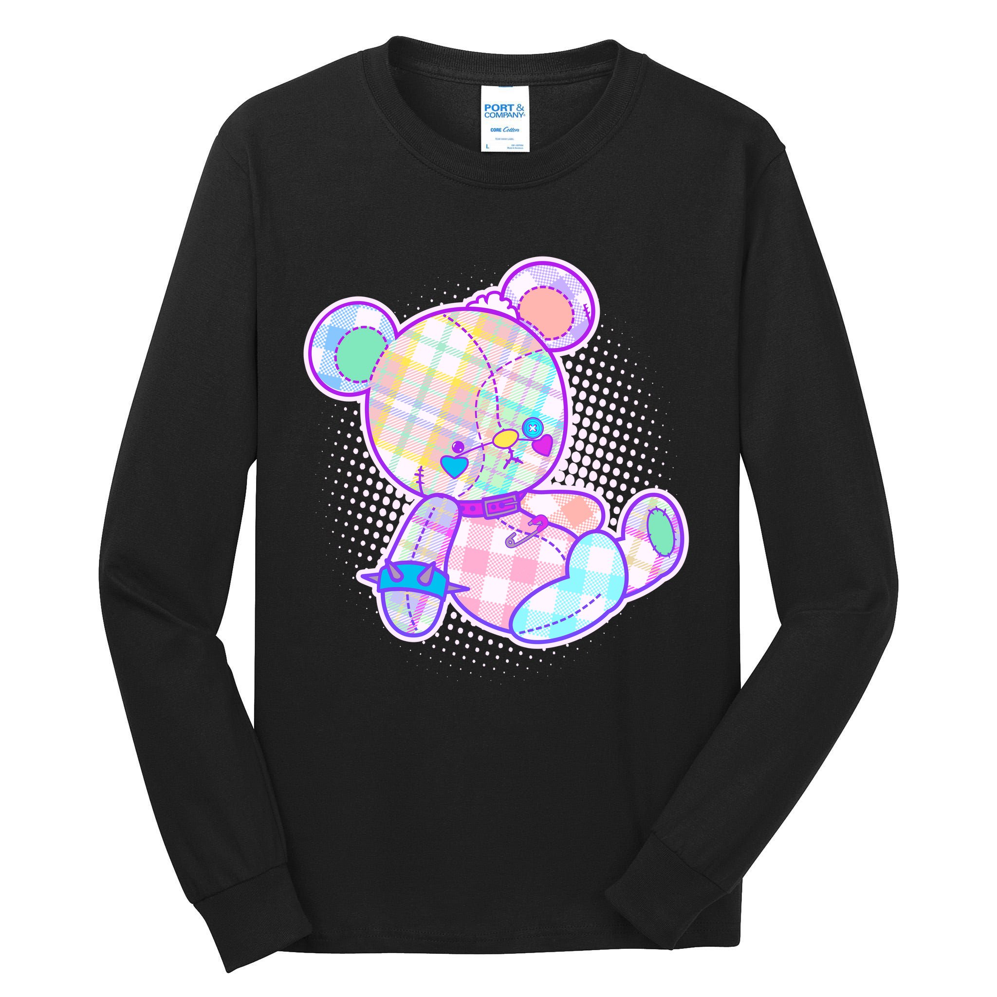 Pastel Kawaii Cute Goth Punk Teddy Bear Tall Long Sleeve T-Shirt