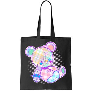 Pastel Kawaii Cute Goth Punk Teddy Bear Tote Bag