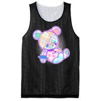 Pastel Kawaii Cute Goth Punk Teddy Bear Mesh Reversible Basketball Jersey Tank