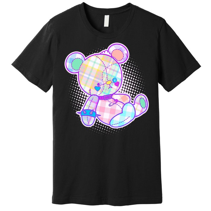 Pastel Kawaii Cute Goth Punk Teddy Bear Premium T-Shirt