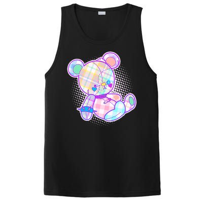 Pastel Kawaii Cute Goth Punk Teddy Bear PosiCharge Competitor Tank