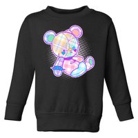 Pastel Kawaii Cute Goth Punk Teddy Bear Toddler Sweatshirt