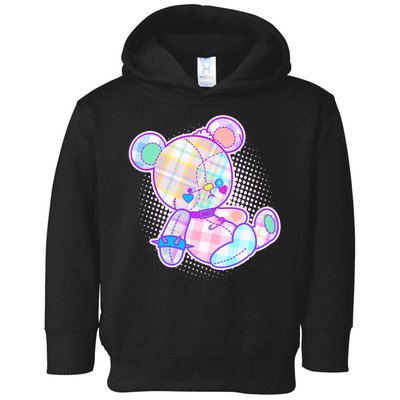 Pastel Kawaii Cute Goth Punk Teddy Bear Toddler Hoodie