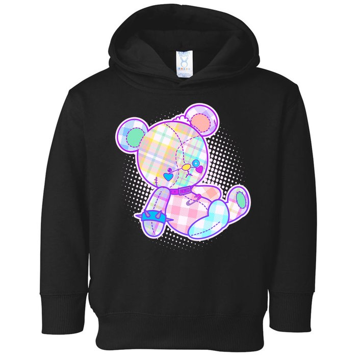 Pastel Kawaii Cute Goth Punk Teddy Bear Toddler Hoodie