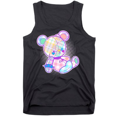 Pastel Kawaii Cute Goth Punk Teddy Bear Tank Top