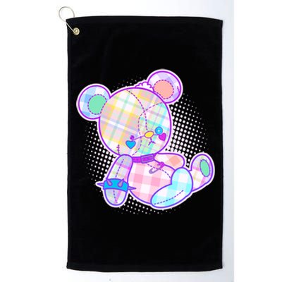 Pastel Kawaii Cute Goth Punk Teddy Bear Platinum Collection Golf Towel