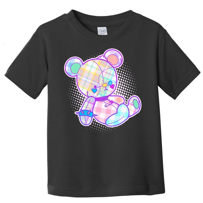 Pastel Kawaii Cute Goth Punk Teddy Bear Toddler T-Shirt