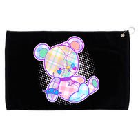 Pastel Kawaii Cute Goth Punk Teddy Bear Grommeted Golf Towel