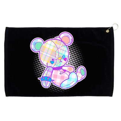 Pastel Kawaii Cute Goth Punk Teddy Bear Grommeted Golf Towel