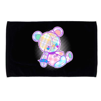 Pastel Kawaii Cute Goth Punk Teddy Bear Microfiber Hand Towel