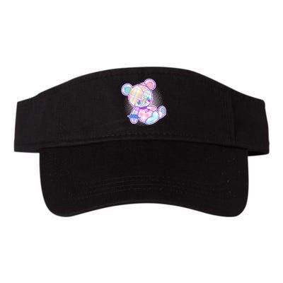 Pastel Kawaii Cute Goth Punk Teddy Bear Valucap Bio-Washed Visor