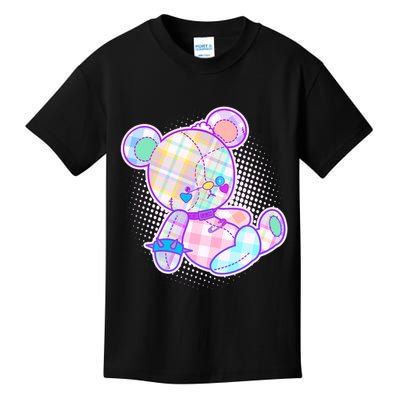 Pastel Kawaii Cute Goth Punk Teddy Bear Kids T-Shirt