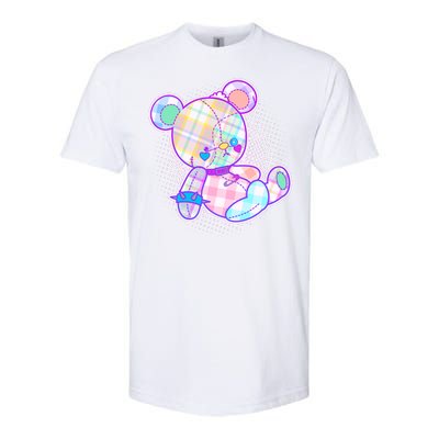 Pastel Kawaii Cute Goth Punk Teddy Bear Softstyle CVC T-Shirt