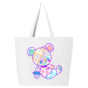 Pastel Kawaii Cute Goth Punk Teddy Bear 25L Jumbo Tote