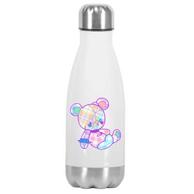 Pastel Kawaii Cute Goth Punk Teddy Bear Stainless Steel Insulated Water Bottle