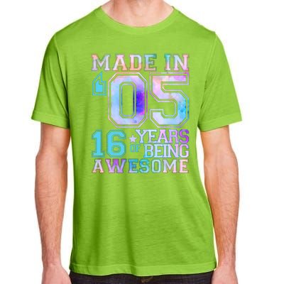 Pastel Made In '05 2005 16 Years of Being Awesome Birthday Adult ChromaSoft Performance T-Shirt