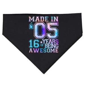 Pastel Made In '05 2005 16 Years of Being Awesome Birthday USA-Made Doggie Bandana