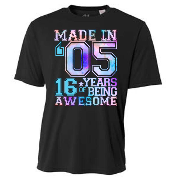 Pastel Made In '05 2005 16 Years of Being Awesome Birthday Cooling Performance Crew T-Shirt