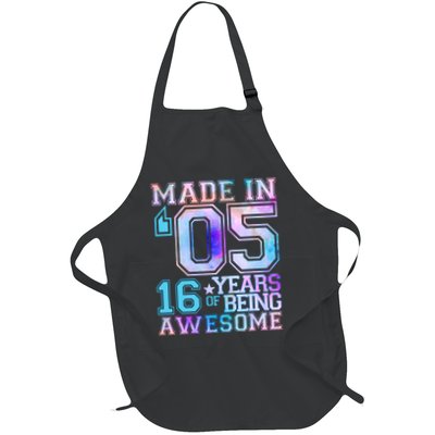 Pastel Made In '05 2005 16 Years of Being Awesome Birthday Full-Length Apron With Pockets