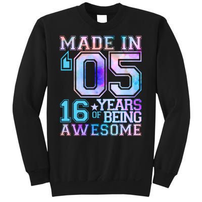 Pastel Made In '05 2005 16 Years of Being Awesome Birthday Sweatshirt