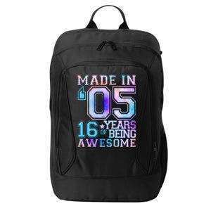 Pastel Made In '05 2005 16 Years of Being Awesome Birthday City Backpack