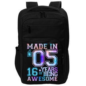 Pastel Made In '05 2005 16 Years of Being Awesome Birthday Impact Tech Backpack