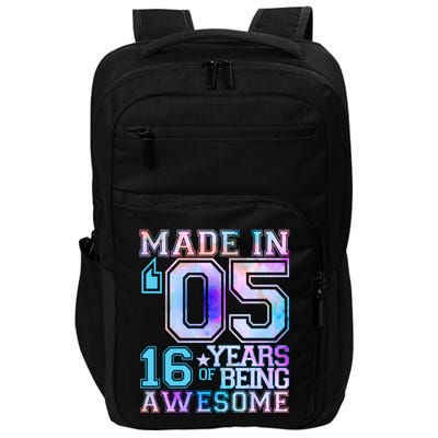 Pastel Made In '05 2005 16 Years of Being Awesome Birthday Impact Tech Backpack