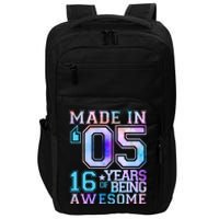 Pastel Made In '05 2005 16 Years of Being Awesome Birthday Impact Tech Backpack