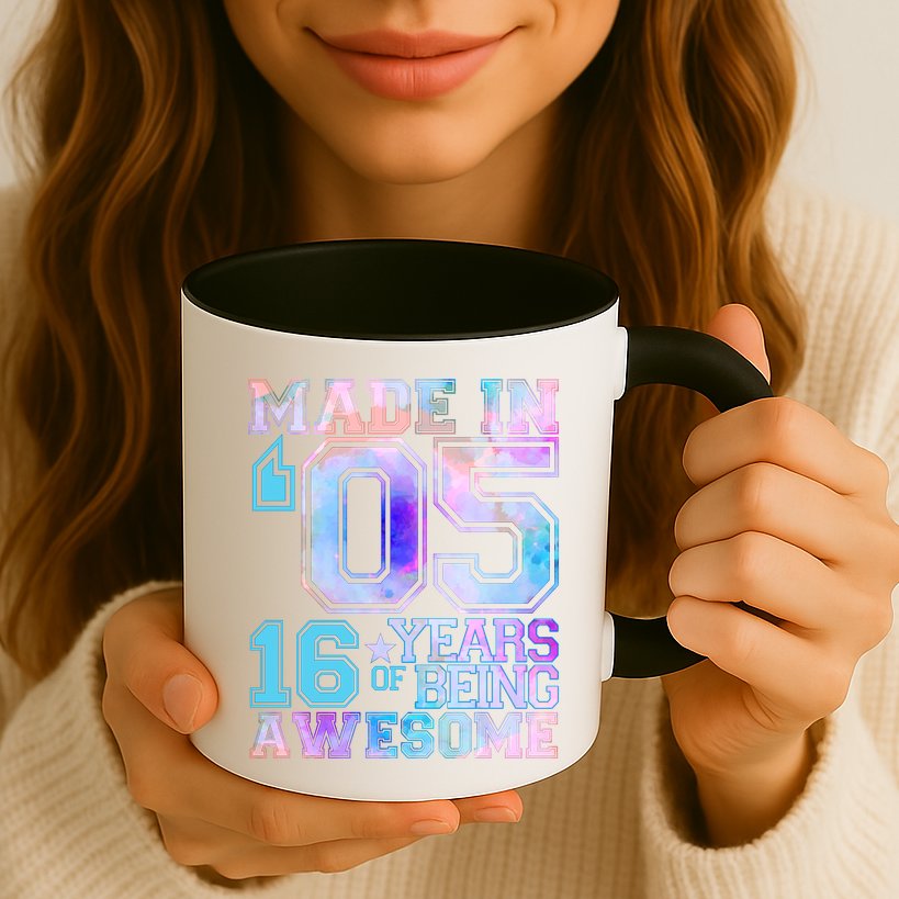 Pastel Made In '05 2005 16 Years of Being Awesome Birthday Mug