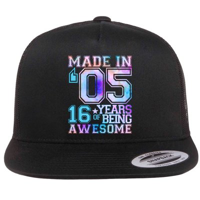 Pastel Made In '05 2005 16 Years of Being Awesome Birthday Flatbill Hat