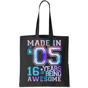 Pastel Made In '05 2005 16 Years of Being Awesome Birthday Tote Bag