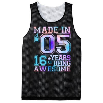 Pastel Made In '05 2005 16 Years of Being Awesome Birthday Mesh Reversible Basketball Jersey Tank