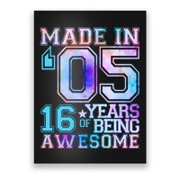 Pastel Made In '05 2005 16 Years of Being Awesome Birthday Poster