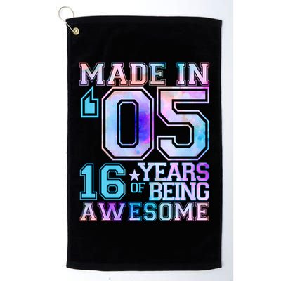 Pastel Made In '05 2005 16 Years of Being Awesome Birthday Golf Towel