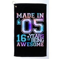 Pastel Made In '05 2005 16 Years of Being Awesome Birthday Golf Towel