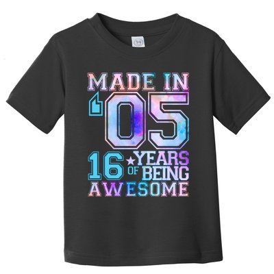 Pastel Made In '05 2005 16 Years of Being Awesome Birthday Toddler T-Shirt