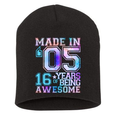 Pastel Made In '05 2005 16 Years of Being Awesome Birthday Short Acrylic Beanie