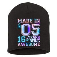 Pastel Made In '05 2005 16 Years of Being Awesome Birthday Short Acrylic Beanie