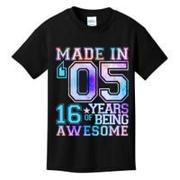 Pastel Made In '05 2005 16 Years of Being Awesome Birthday Kids T-Shirt