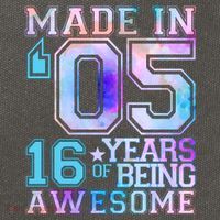 Pastel Made In '05 2005 16 Years of Being Awesome Birthday Cotton Canvas Backpack