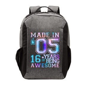 Pastel Made In '05 2005 16 Years of Being Awesome Birthday Vector Backpack