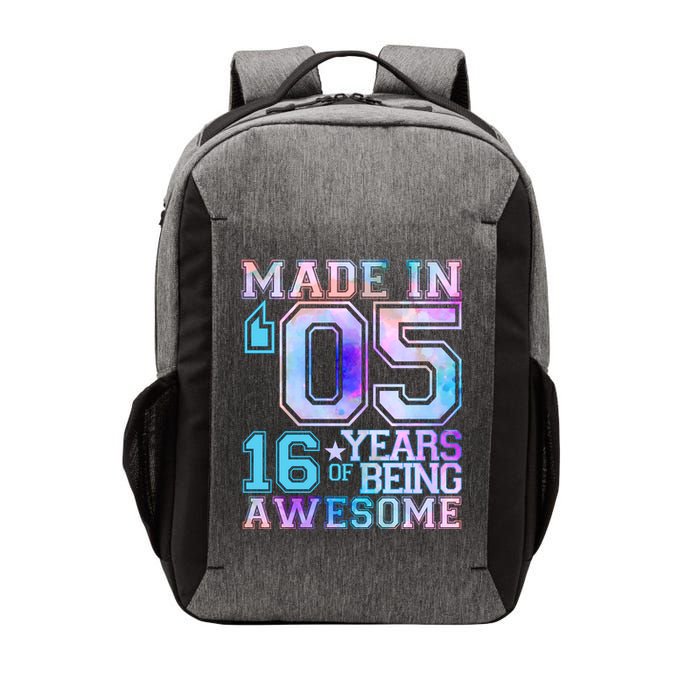 Pastel Made In '05 2005 16 Years of Being Awesome Birthday Vector Backpack
