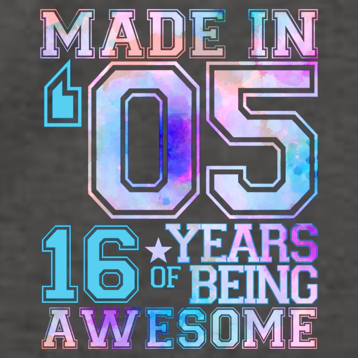 Pastel Made In '05 2005 16 Years of Being Awesome Birthday Vector Backpack