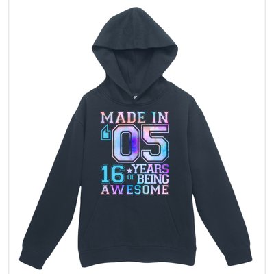 Pastel Made In '05 2005 16 Years of Being Awesome Birthday Urban Pullover Hoodie