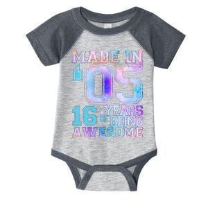 Pastel Made In '05 2005 16 Years of Being Awesome Birthday Infant Baby Jersey Bodysuit